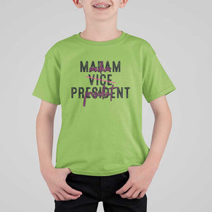 Funny Harris For President T Shirt For Kid Madam Vice President 2024 TS11 Lime Print Your Wear