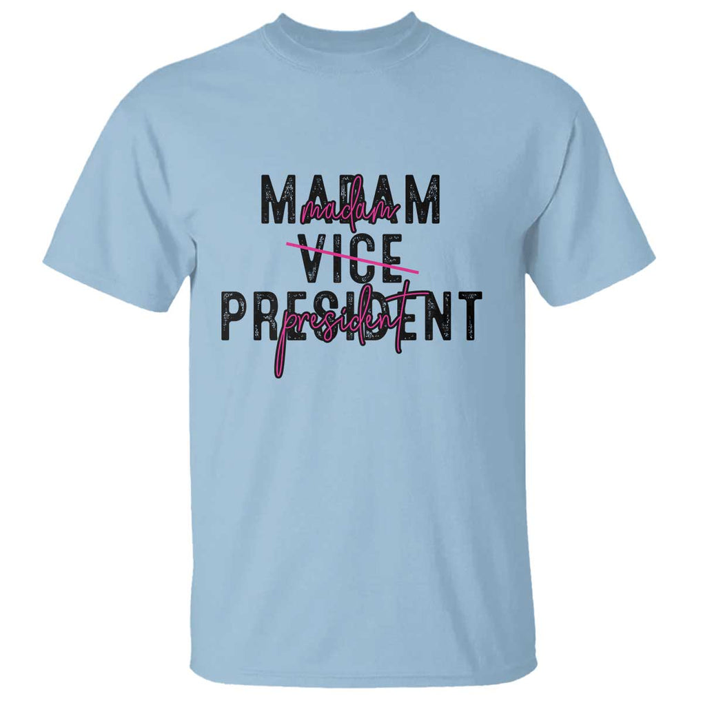 Funny Harris For President T Shirt Madam Vice President 2024 TS11 Light Blue Print Your Wear