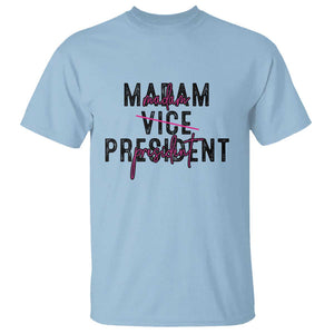 Funny Harris For President T Shirt Madam Vice President 2024 TS11 Light Blue Print Your Wear
