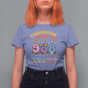 Suicide Prevention T Shirt For Women Tomorrow Needs You Retro 988 National Suicide Prevention Lifeline TS11 Violet Print Your Wear
