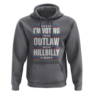 I'm Voting For the Outlaw and the Hillbilly 2024 Hoodie Retro Star US Flag TS11 Charcoal Print Your Wear