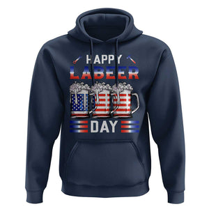 Funny Labor Day Drinking Hoodie Labeer Day American Flag Beer Mug TS11 Navy Print Your Wear
