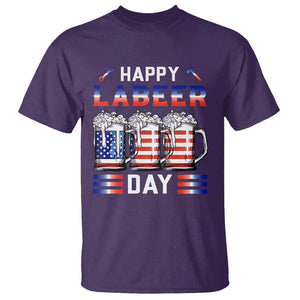 Funny Labor Day Drinking T Shirt Labeer Day American Flag Beer Mug TS11 Purple Print Your Wear