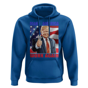 Funny Make America Work Again Hoodie Trump Labor Day American Flag Wrench TS11 Royal Blue Print Your Wear