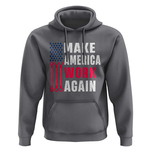 Make America Work Again Hoodie Labor Day Vintage American Flag Wrench Screw TS11 Charcoal Print Your Wear