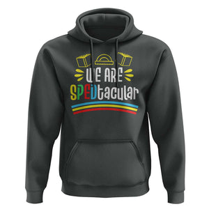 Special Education Teacher Hoodie We Are SPEDtacular Book Ruler TS11 Dark Heather Print Your Wear