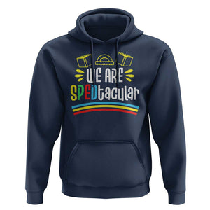 Special Education Teacher Hoodie We Are SPEDtacular Book Ruler TS11 Navy Print Your Wear