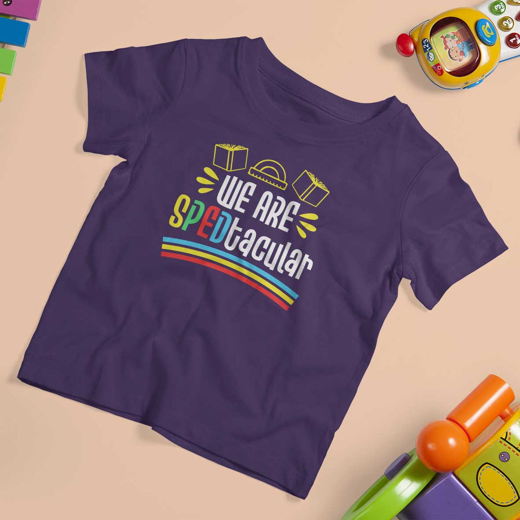 Special Education Teacher T Shirt For Kid We Are SPEDtacular Book Ruler TS11 Purple Print Your Wear