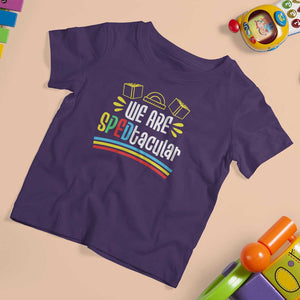 Special Education Teacher T Shirt For Kid We Are SPEDtacular Book Ruler TS11 Purple Print Your Wear