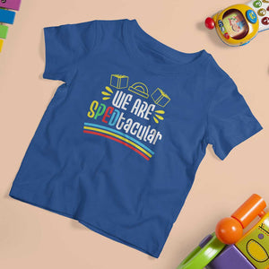 Special Education Teacher T Shirt For Kid We Are SPEDtacular Book Ruler TS11 Royal Blue Print Your Wear