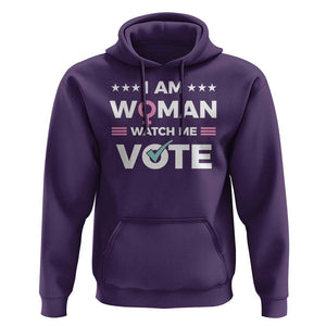 I Am Woman Watch Me Vote Hoodie Feminist Women's Rights Gender symbol TS11 Purple Print Your Wear