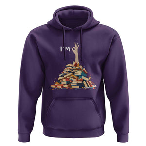 Funny Book Lover Hoodie I'm Okay Reading Books Teacher School TS11 Purple Print Your Wear