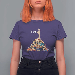 Funny Book Lover T Shirt For Women I'm Okay Reading Books Teacher School TS11 Purple Print Your Wear