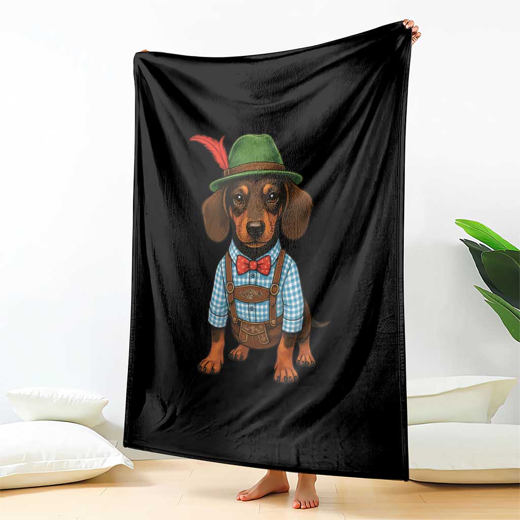 Oktoberfest Dachshund Cute Wiener Dog German Festival Throw Blanket TS11 Print Your Wear