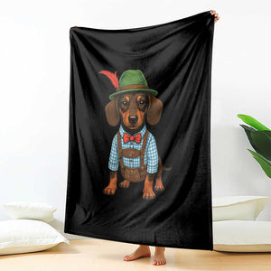 Oktoberfest Dachshund Cute Wiener Dog German Festival Throw Blanket TS11 Print Your Wear