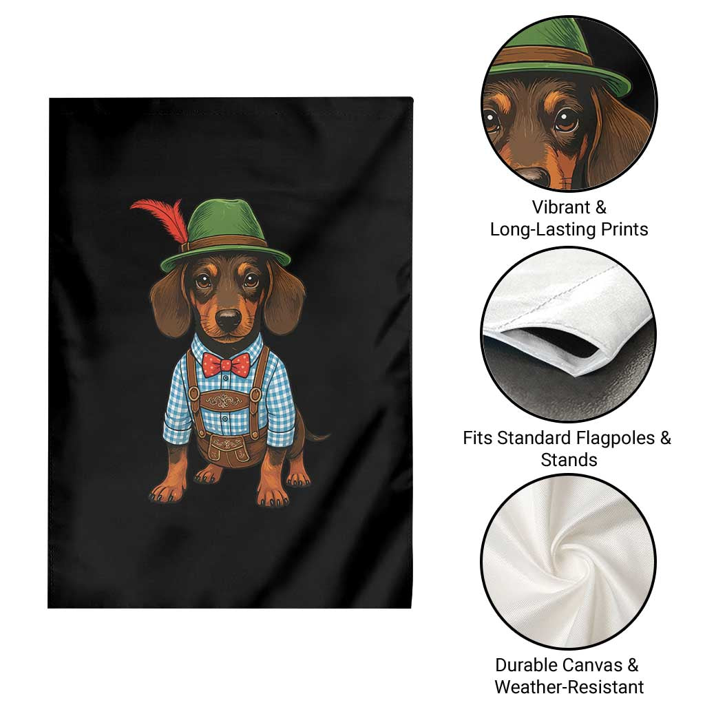 Oktoberfest Dachshund Cute Wiener Dog German Festival Garden Flag TS11 Print Your Wear