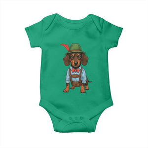 Oktoberfest Dachshund Cute Wiener Dog German Festival Baby Onesie TS11 Irish Green Print Your Wear