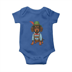 Oktoberfest Dachshund Cute Wiener Dog German Festival Baby Onesie TS11 Royal Blue Print Your Wear