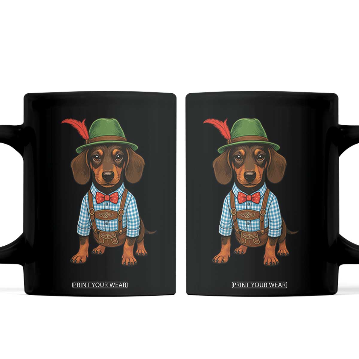 Oktoberfest Dachshund Cute Wiener Dog German Festival Coffee Mug TS11 Black Print Your Wear