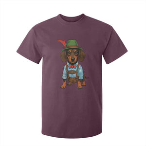 Oktoberfest Dachshund Cute Wiener Dog German Festival T Shirt For Kid TS11 Maroon Print Your Wear