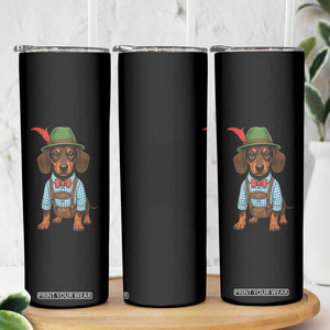 Oktoberfest Dachshund Cute Wiener Dog German Festival Skinny Tumbler TS11 Print Your Wear