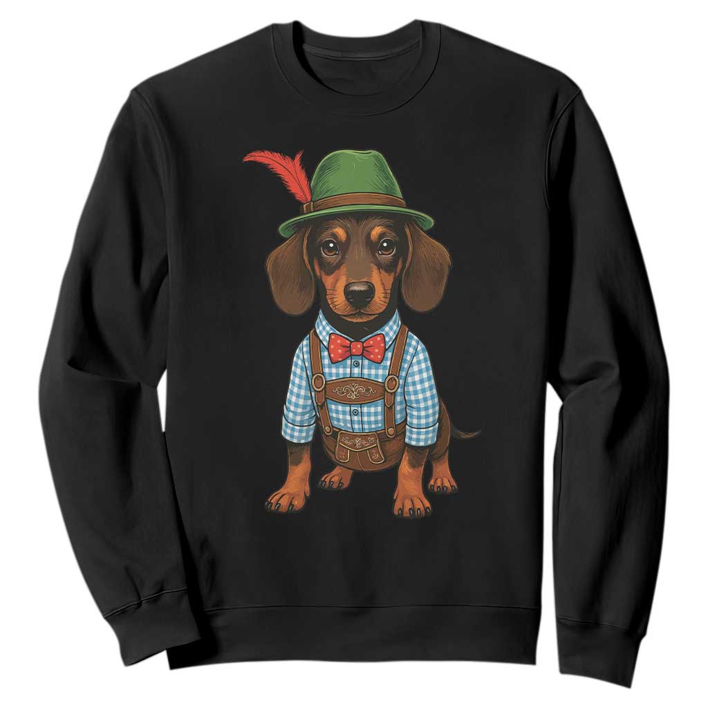 Oktoberfest Dachshund Cute Wiener Dog German Festival Sweatshirt TS11 Black Print Your Wear