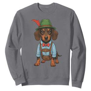 Oktoberfest Dachshund Cute Wiener Dog German Festival Sweatshirt TS11 Charcoal Print Your Wear