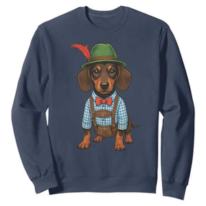 Oktoberfest Dachshund Cute Wiener Dog German Festival Sweatshirt TS11 Navy Print Your Wear