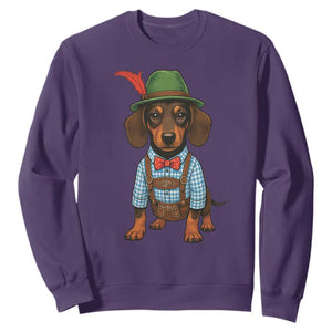 Oktoberfest Dachshund Cute Wiener Dog German Festival Sweatshirt TS11 Purple Print Your Wear