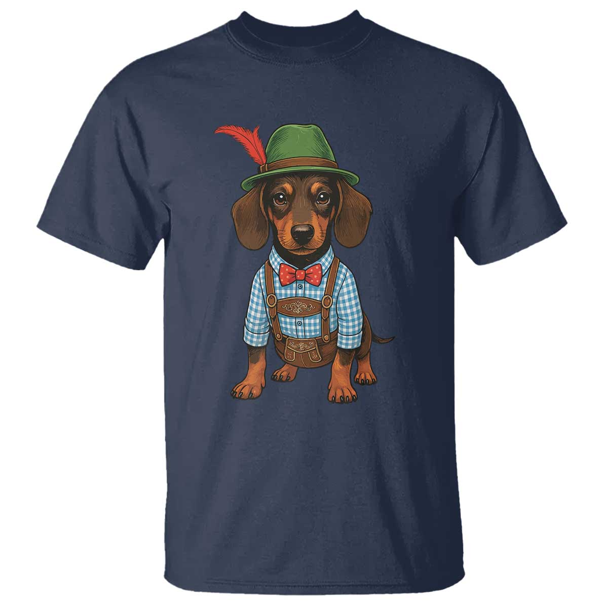 Oktoberfest Dachshund Cute Wiener Dog German Festival T Shirt TS11 Navy Print Your Wear