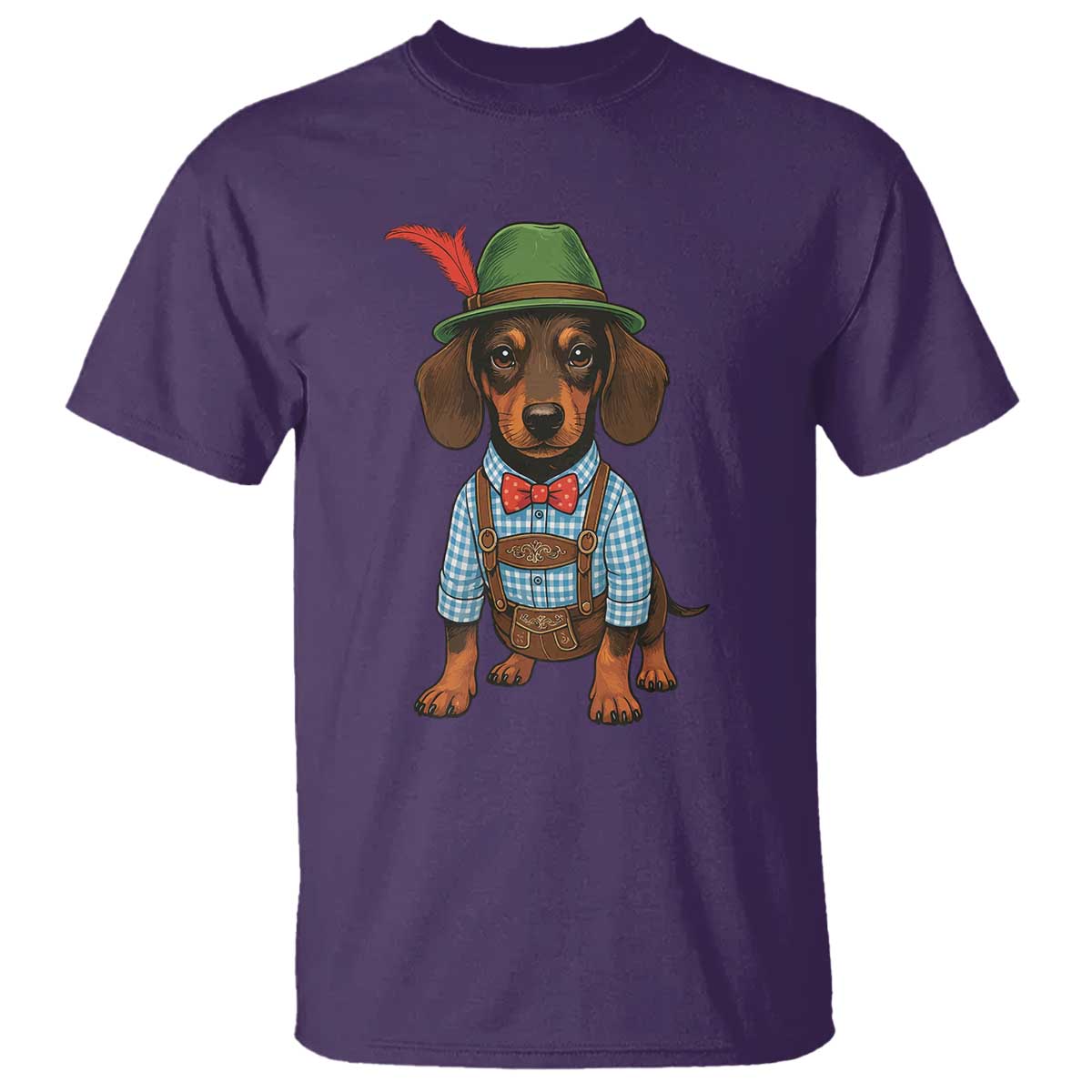 Oktoberfest Dachshund Cute Wiener Dog German Festival T Shirt TS11 Purple Print Your Wear