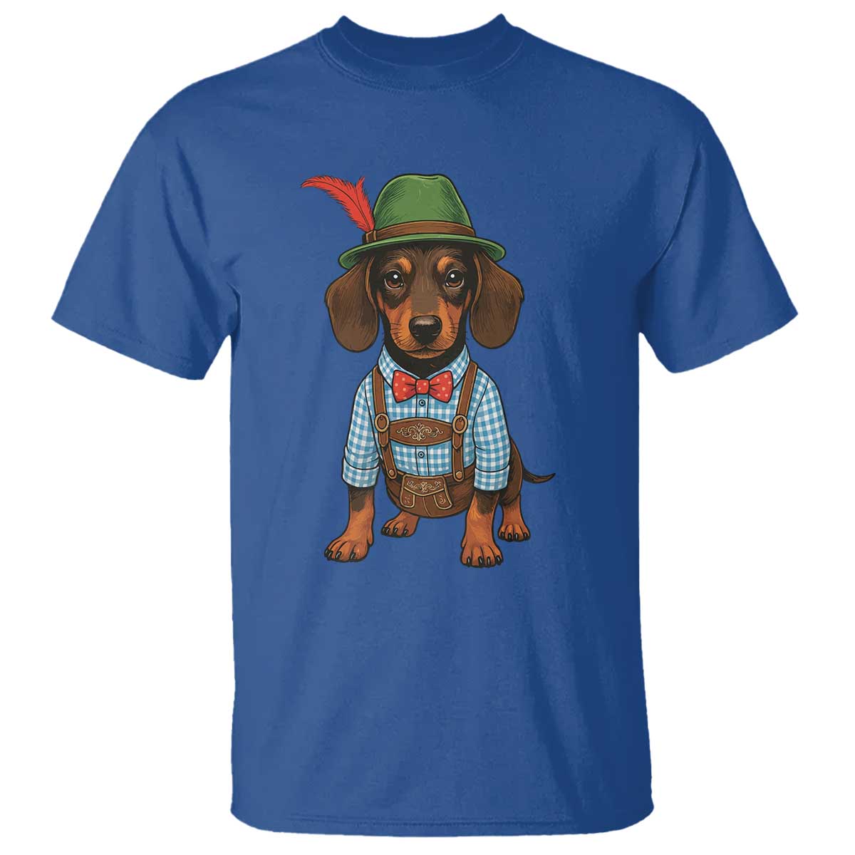 Oktoberfest Dachshund Cute Wiener Dog German Festival T Shirt TS11 Royal Blue Print Your Wear