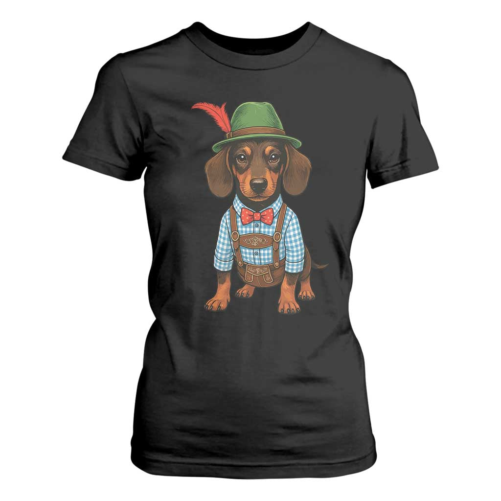 Oktoberfest Dachshund Cute Wiener Dog German Festival T Shirt For Women TS11 Black Print Your Wear