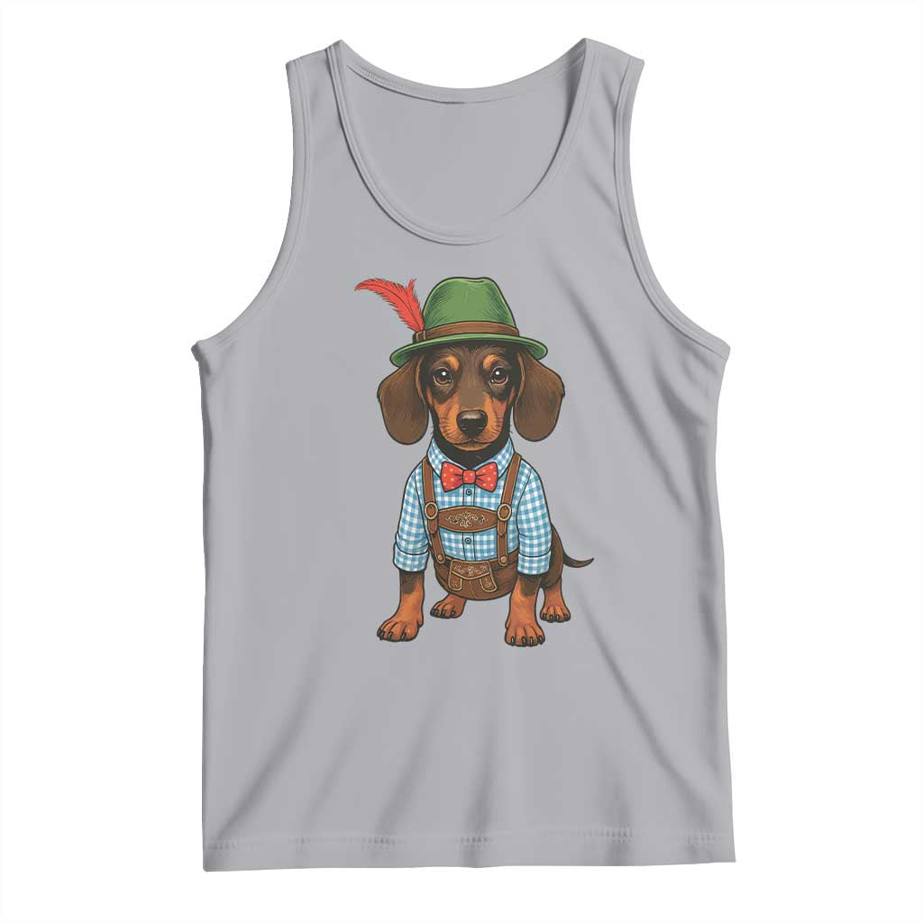 Oktoberfest Dachshund Cute Wiener Dog German Festival Tank Top TS11 Athletic Heather Print Your Wear