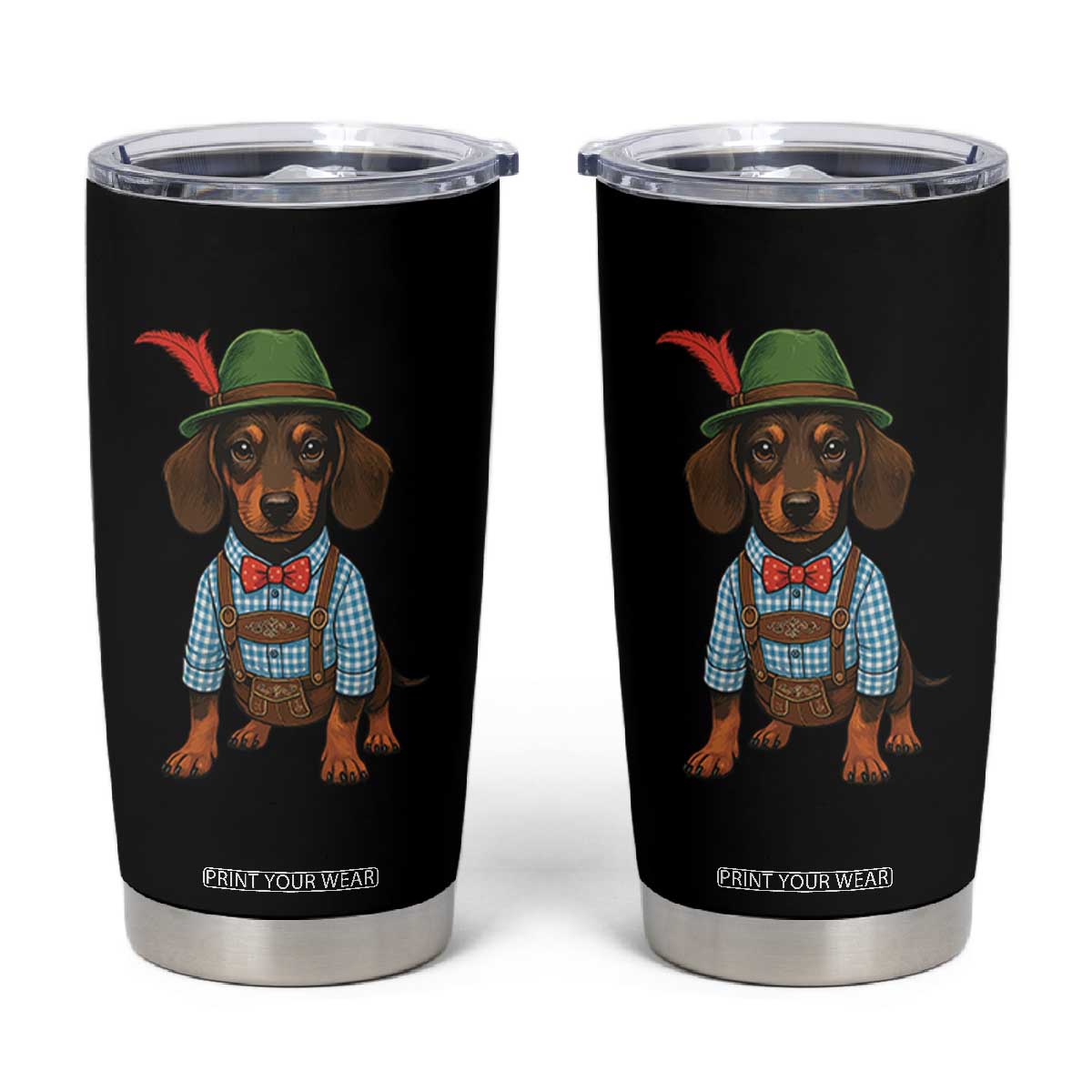 Oktoberfest Dachshund Cute Wiener Dog German Festival Tumbler Cup TS11 Black Print Your Wear
