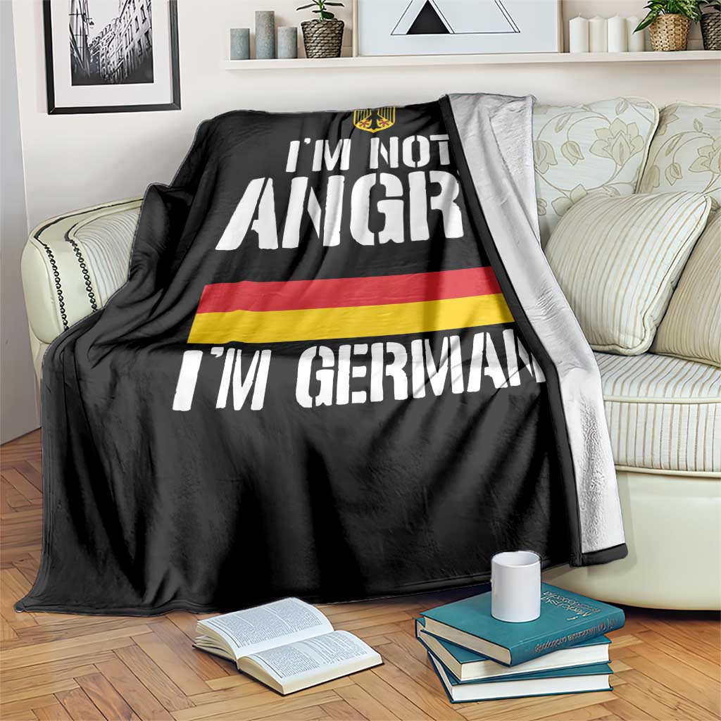 Funny I Am Not Angry I Am German Throw Blanket Germany Flag German American TS11 Print Your Wear