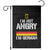Funny I Am Not Angry I Am German Garden Flag Germany Flag German American TS11 Black Print Your Wear