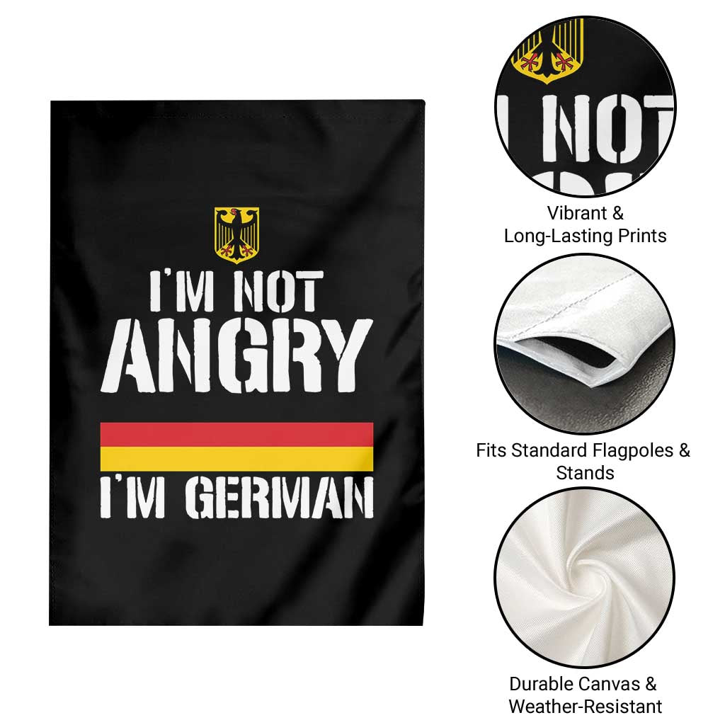 Funny I Am Not Angry I Am German Garden Flag Germany Flag German American TS11 Print Your Wear