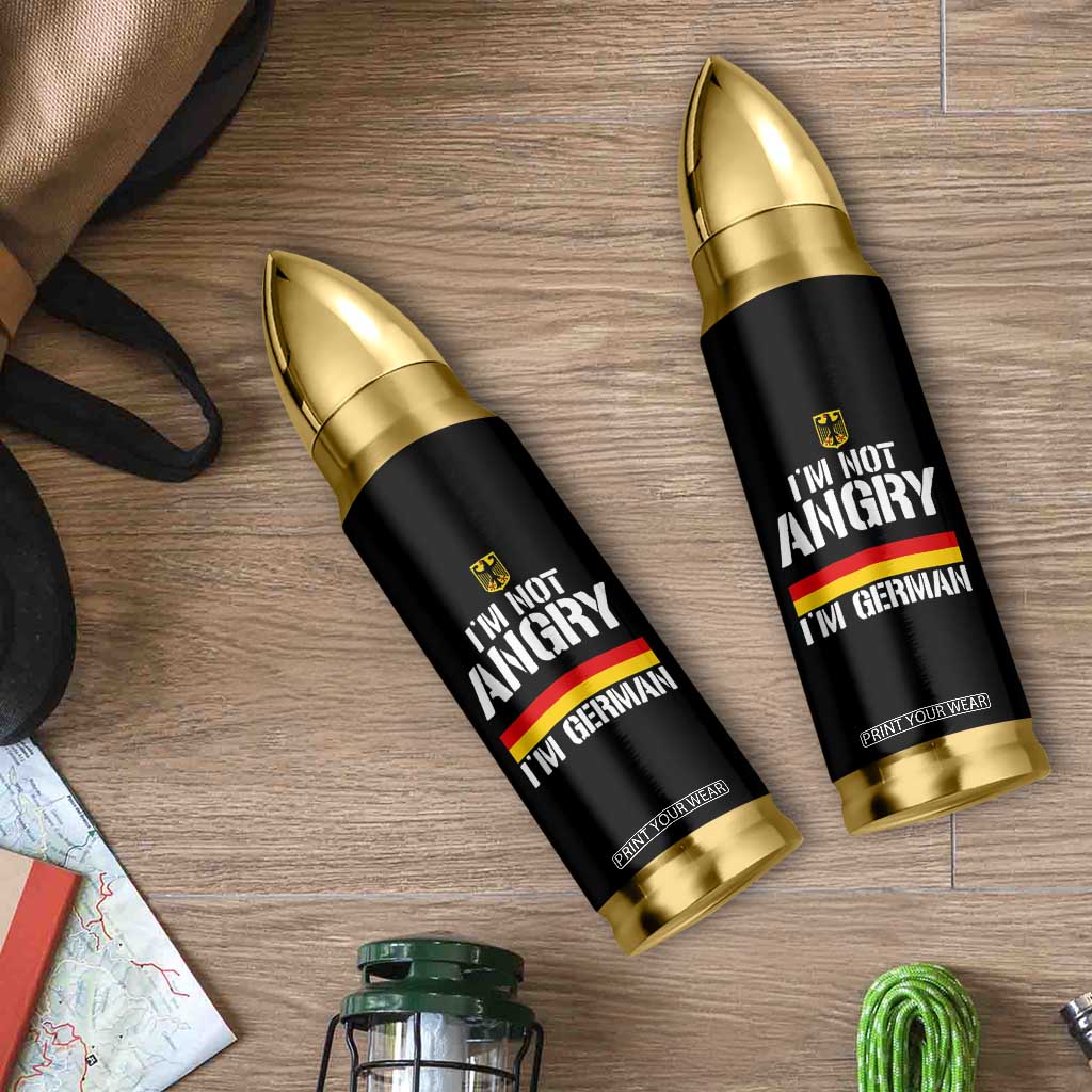 Funny I Am Not Angry I Am German Bullet Tumbler Germany Flag German American TS11 Print Your Wear