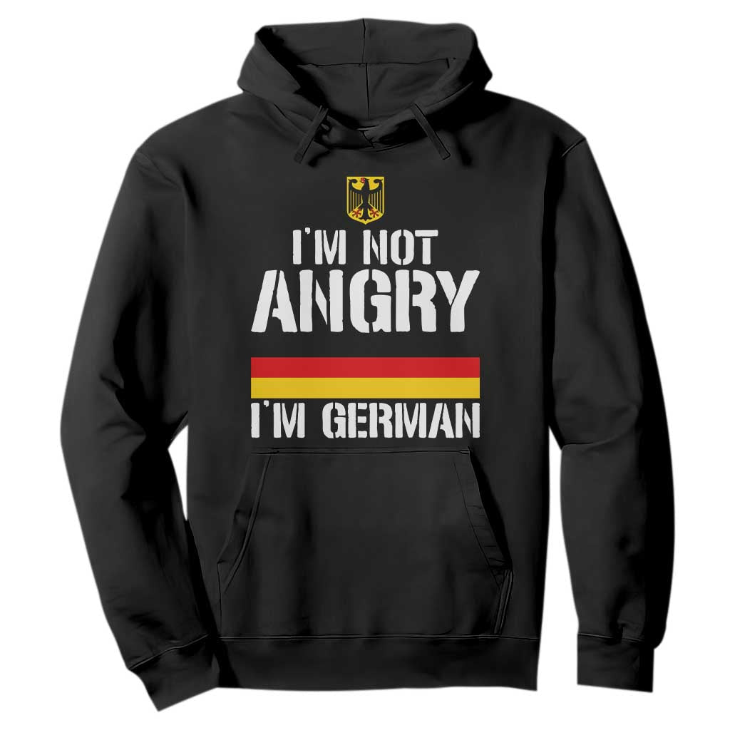 Funny I Am Not Angry I Am German Hoodie Germany Flag German American TS11 Black Print Your Wear