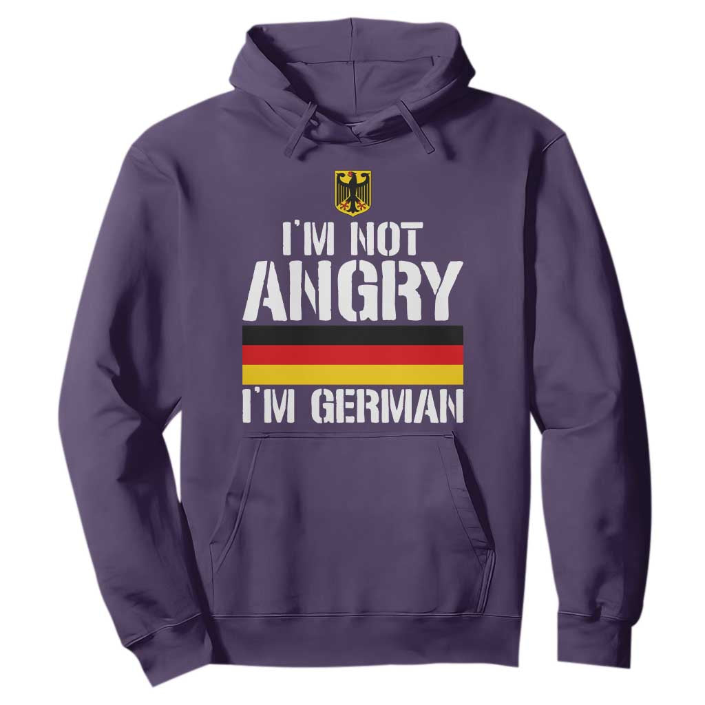 Funny I Am Not Angry I Am German Hoodie Germany Flag German American TS11 Purple Print Your Wear