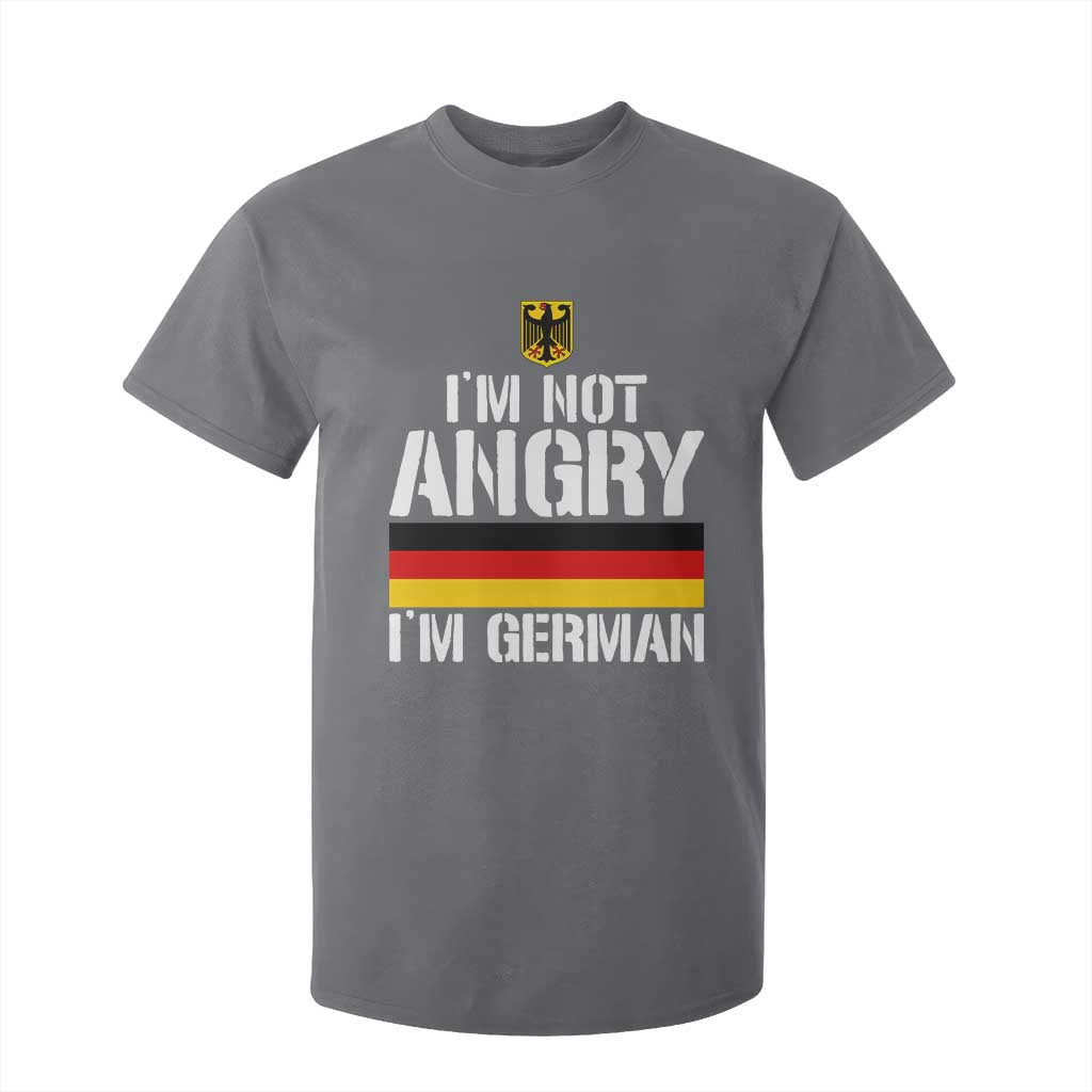 Funny I Am Not Angry I Am German T Shirt For Kid Germany Flag German American TS11 Charcoal Print Your Wear