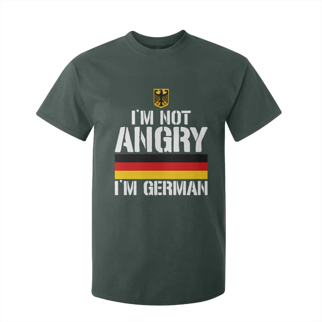 Funny I Am Not Angry I Am German T Shirt For Kid Germany Flag German American TS11 Dark Forest Green Print Your Wear