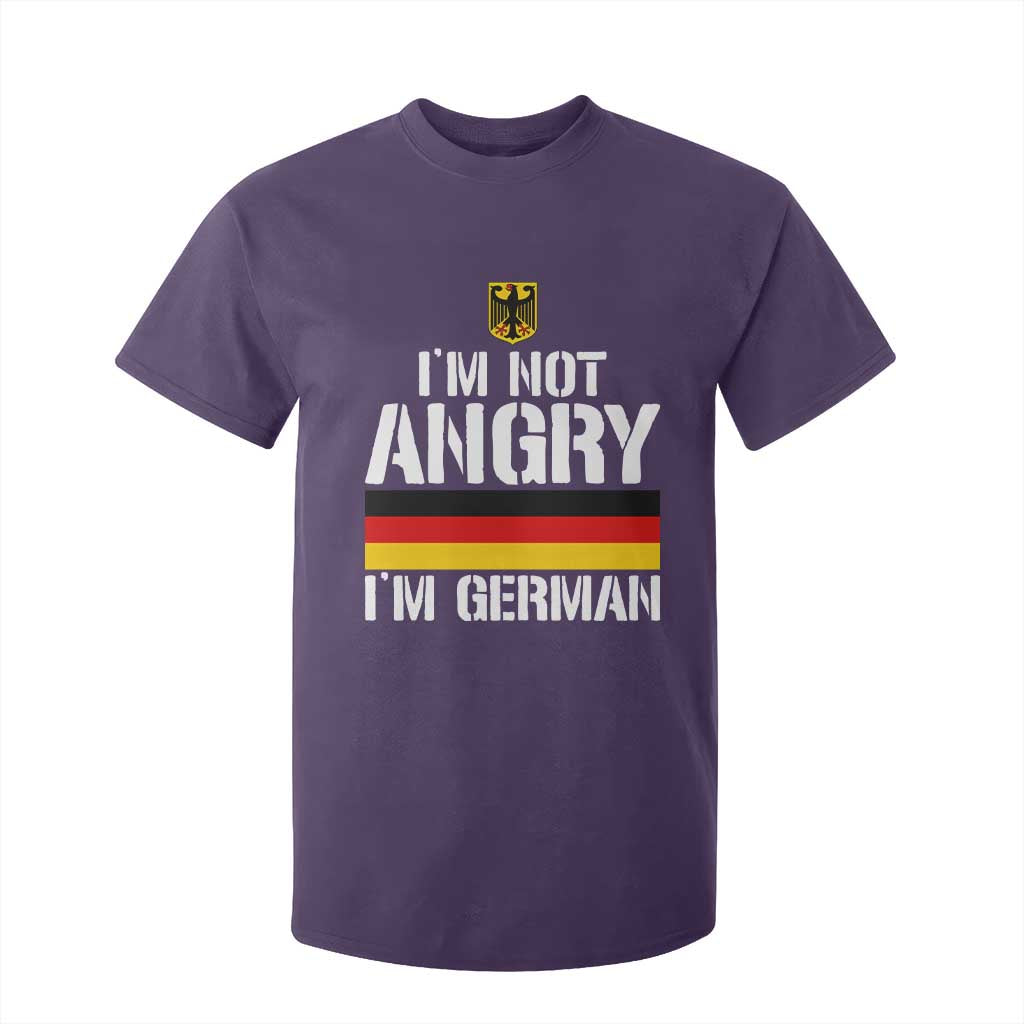 Funny I Am Not Angry I Am German T Shirt For Kid Germany Flag German American TS11 Purple Print Your Wear