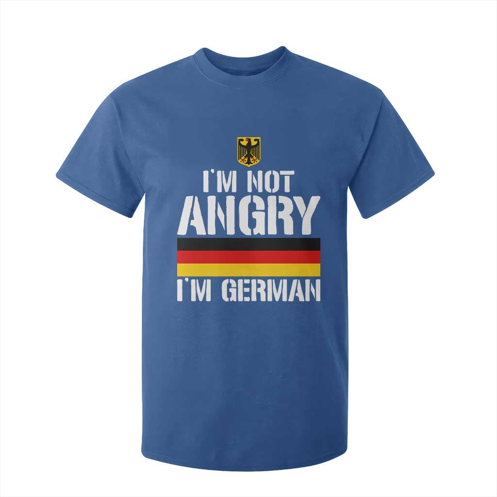 Funny I Am Not Angry I Am German T Shirt For Kid Germany Flag German American TS11 Royal Blue Print Your Wear