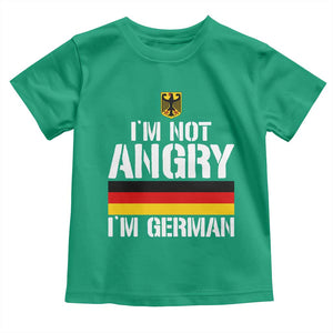 Funny I Am Not Angry I Am German Toddler T Shirt Germany Flag German American TS11 Irish Green Print Your Wear