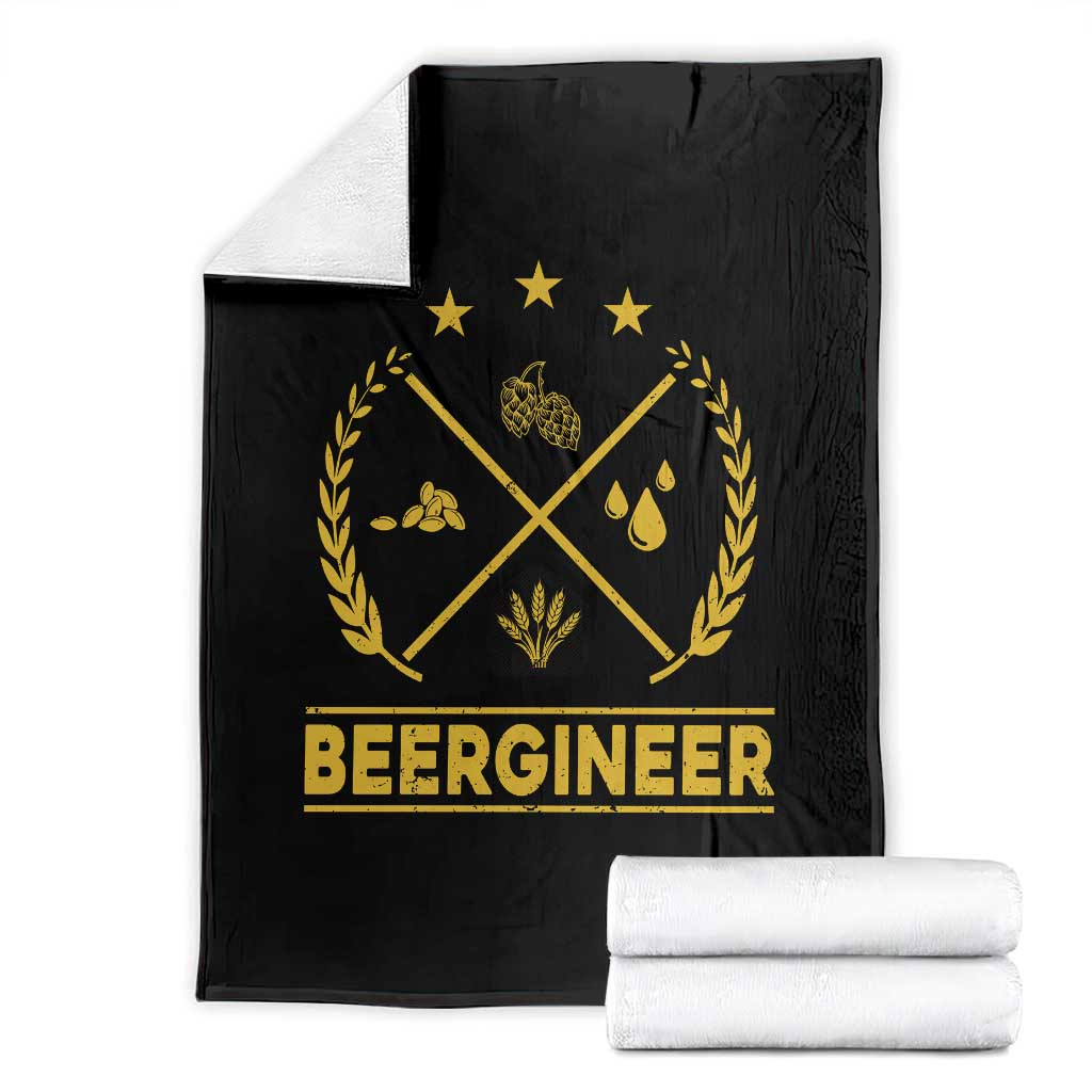 Funny Beergineer Throw Blanket Homebrew Craft Beer Drinking Lover TS11 Black Print Your Wear