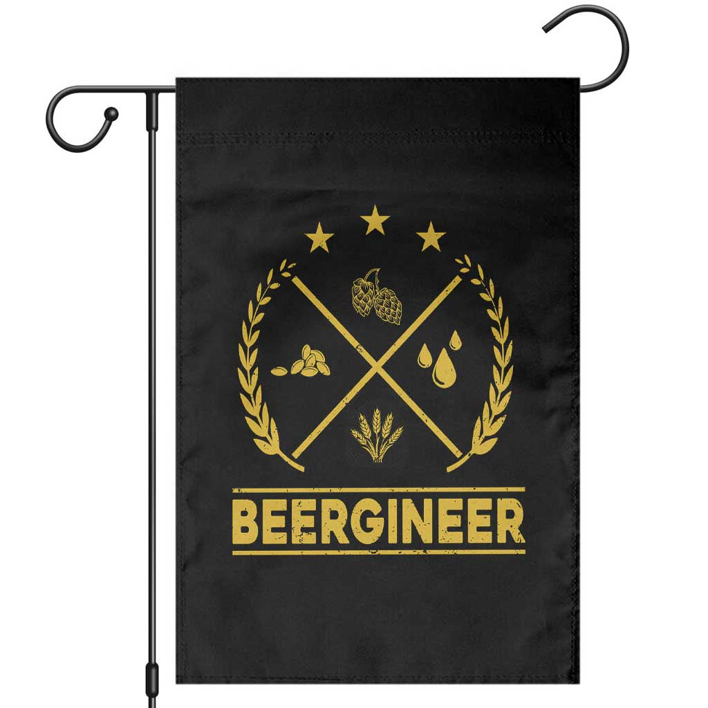 Funny Beergineer Garden Flag Homebrew Craft Beer Drinking Lover TS11 Black Print Your Wear