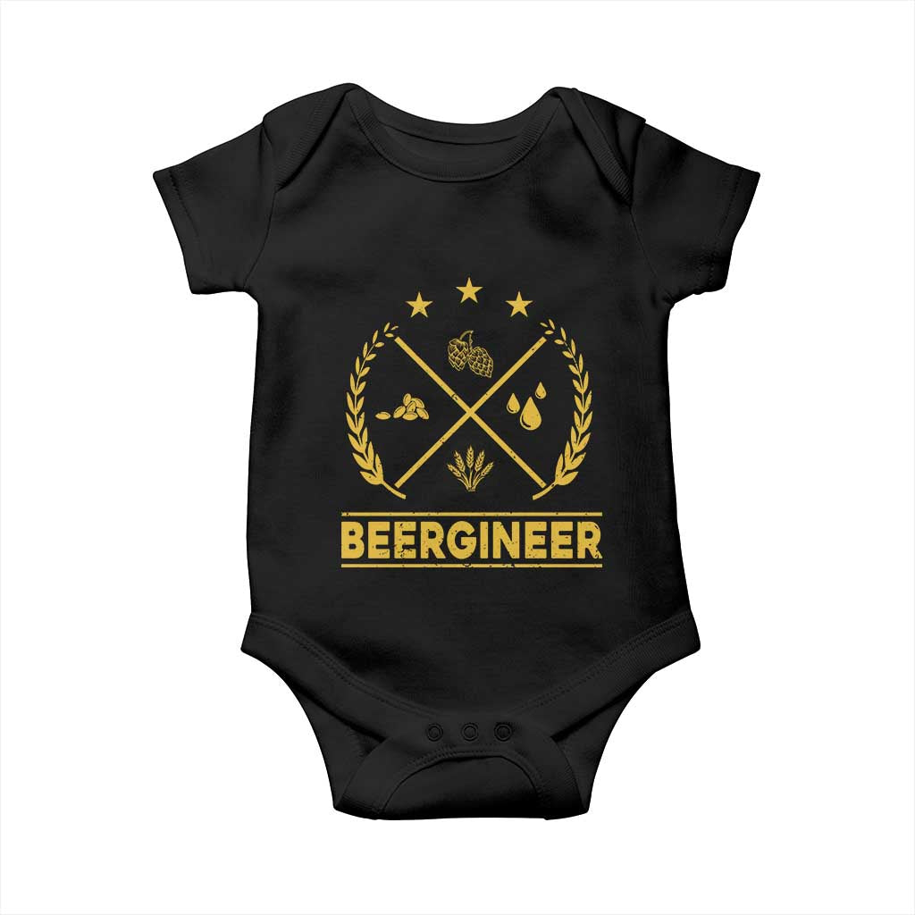 Funny Beergineer Baby Onesie Homebrew Craft Beer Drinking Lover TS11 Black Print Your Wear