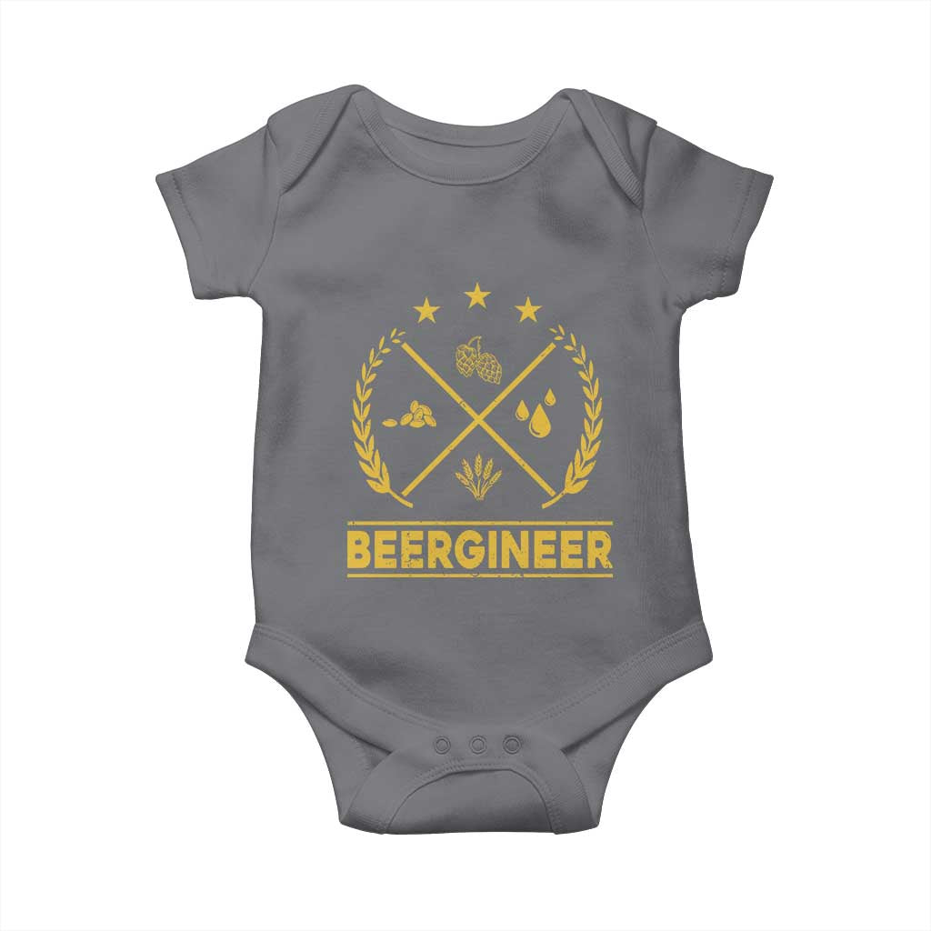 Funny Beergineer Baby Onesie Homebrew Craft Beer Drinking Lover TS11 Charcoal Print Your Wear